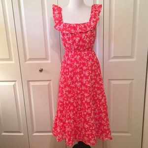In Loom print midi dress size S NWT